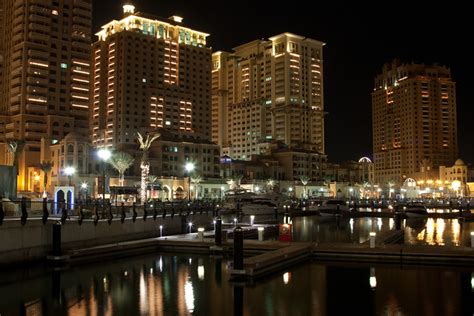 The Pearl Qatar marina by night | Flickr - Photo Sharing!