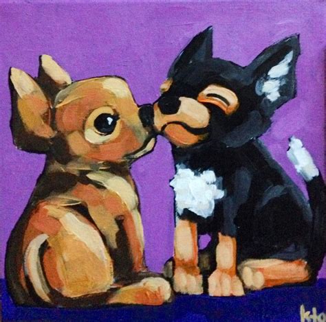 Puppy Love Chihuahua: Dog Painting by kto ART - kto ART