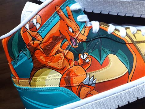 Pokemon Charizard Nike Air Jordan 1 Hand Painted Custom Shoes - Etsy