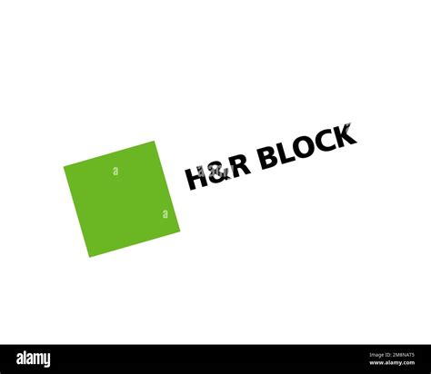 H&R block, rotated logo, white background Stock Photo - Alamy