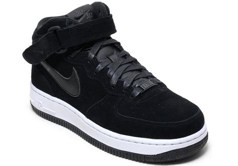 Nike Air Force 1 Mid Black Suede 818596-003 | SneakerNews.com