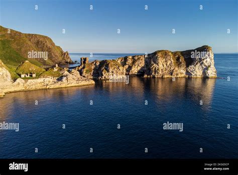 Kinbane Castle at Sunrise, Causeway coast, Northern Ireland Stock Photo - Alamy