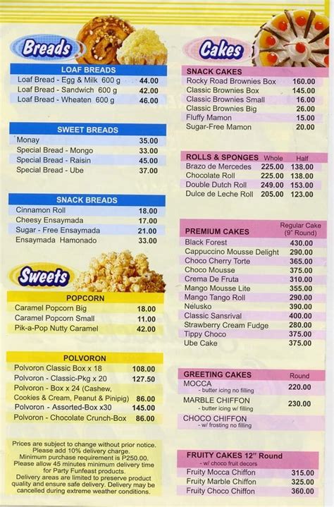 GOLDILOCKS MENU PHILIPPINES & UPDATED PRICES 2024