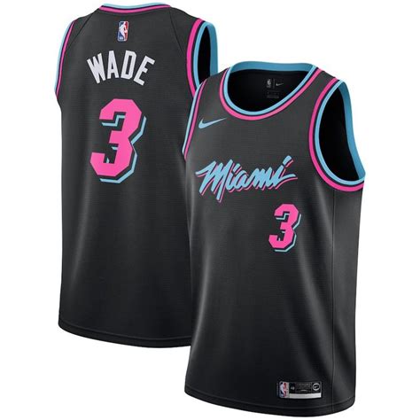 Men's Miami Heat Dwyane Wade Nike Black City Edition Swingman Jersey ...