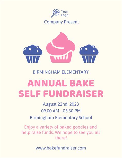 Annual Bake Fundraiser Flyer Template - Venngage