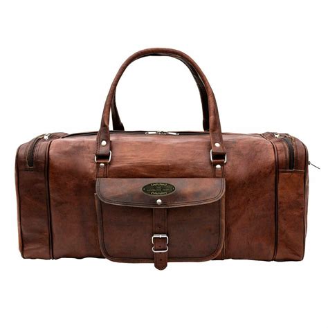 Overnight Carry-on Leather Luggage Bag Brown For Women 24 and 22 Inch Travel Bag - Women's Bags ...