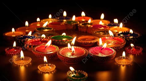 Diwali Decorations Lighting Up Candles And Diyas Background, Diwali ...