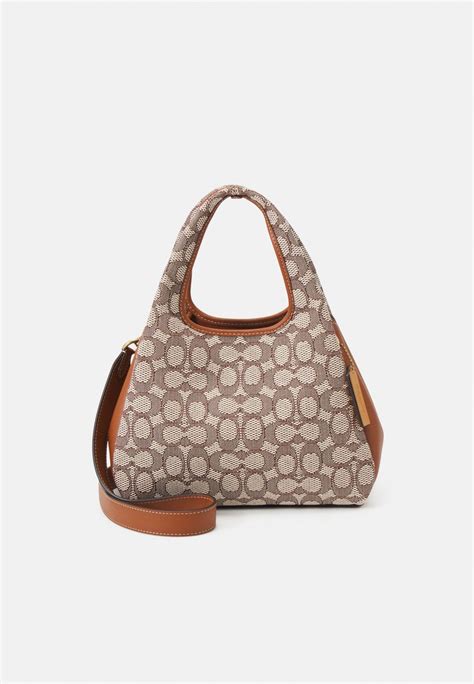 Coach SIGNATURE JACQUARD LANA SHOULDER BAG - Ručna torba - cocoa burnished/smeđe - Zalando.hr