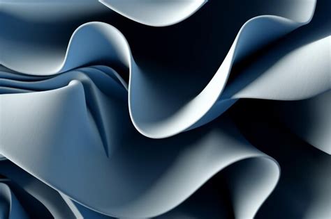 Premium AI Image | A blue and white abstract painting of a wave that is ...