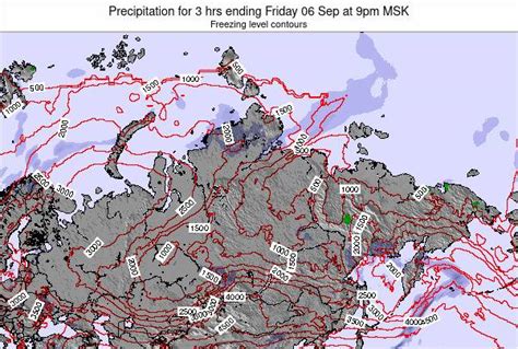 Russia Precipitation for 3 hrs ending Wednesday 28 Jul at 9pm MSK