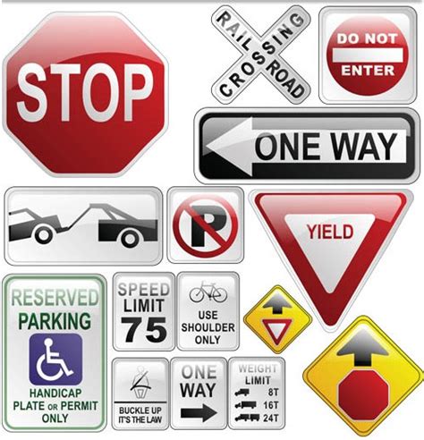 Road Signs vector free download