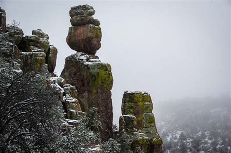 Chiricahua National Monument Hiking - On a Snowy Day - Hike Bike Travel