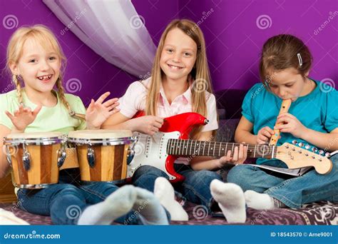 Children Making Music Stock Photo - Image: 18543570