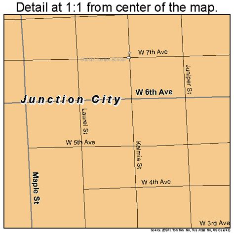 Junction City Oregon Street Map 4138000