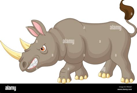 Angry rhino cartoon Stock Vector Image & Art - Alamy