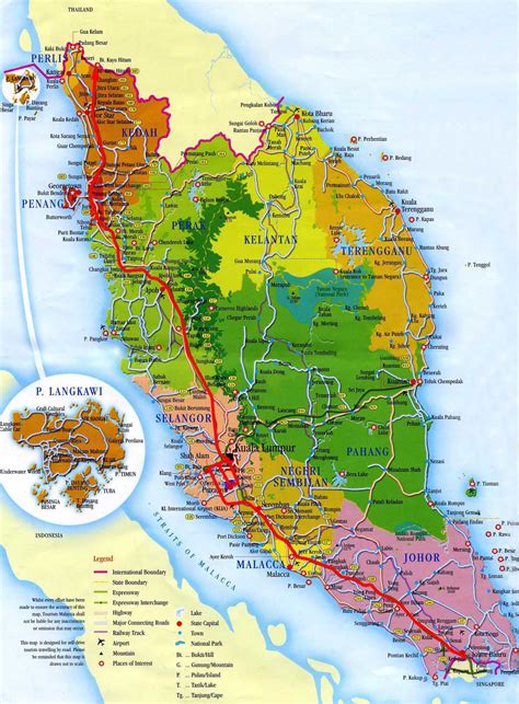 Detailed administrative map of West Malaysia. West Malaysia detailed ...