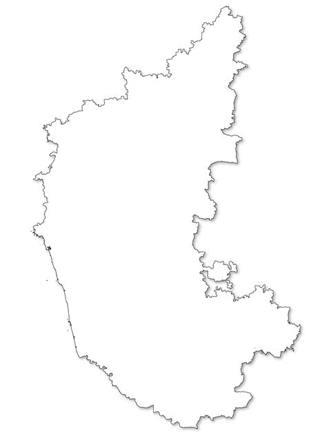 Karnataka Map, Blank Map, Outline Map, Base Map Outline,