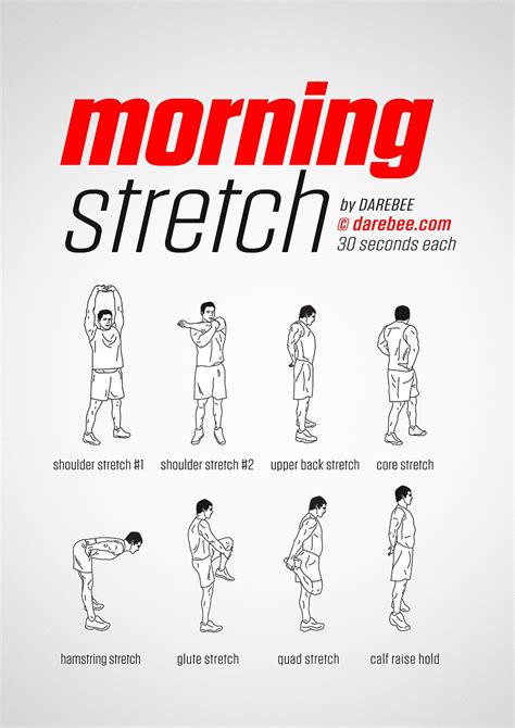 Morning Stretch Workout by DAREBEE #fitness #workout #darebee #wednesdaymotivation | Morning ...