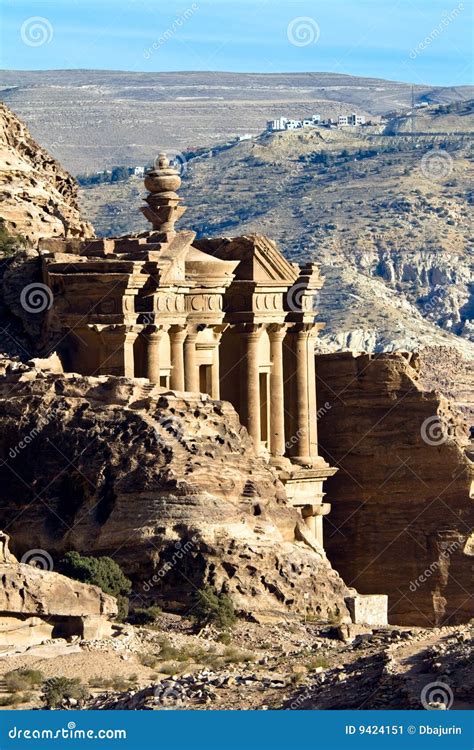 Monastery tomb Petra stock image. Image of history, rock - 9424151