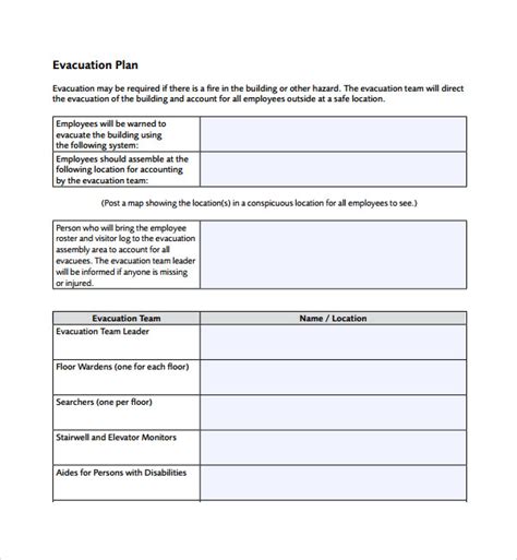 10+ Evacuation Plan Templates | Sample Templates