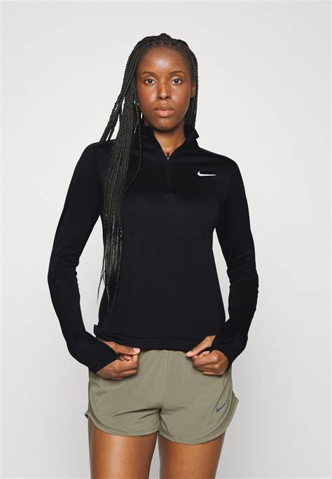 Nike Performance PACER - Langarmshirt - black/silver/schwarz - Zalando.ch