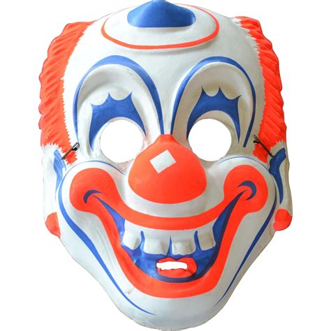 1960s Creepy Circus Clown Halloween Mask SOLD on Ruby Lane