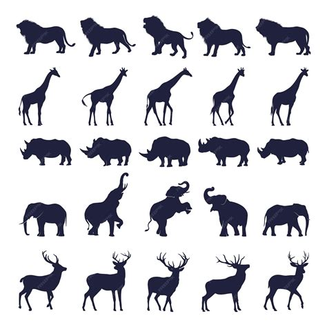 Premium Vector | Collection of vector animal silhouettes