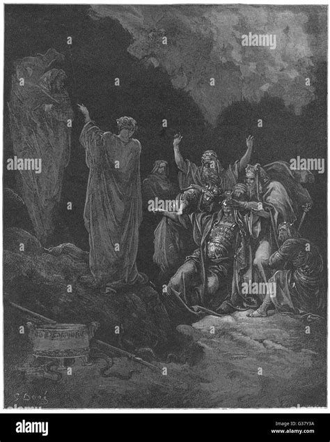 Summoning the dead: the Witch of Endor and Samuel's spirit Stock Photo - Alamy