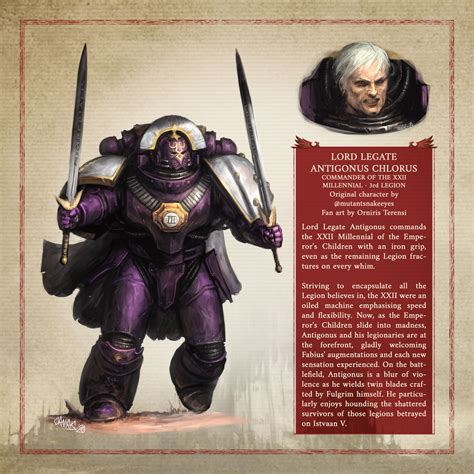 ArtStation - Antigonus Chlorus, Emperor's Children - Warhammer The ...