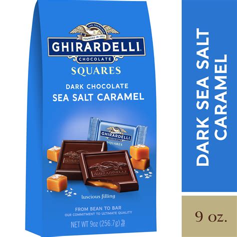 GHIRARDELLI Dark Chocolate Sea Salt Caramel Squares, 9 Oz Bag - Walmart.com