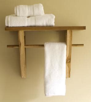 Eco-Friendly Teak Towel Rack - Lamps Plus