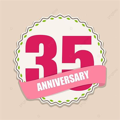 Charming Design Vector Illustration Of 35th Anniversary Celebration ...