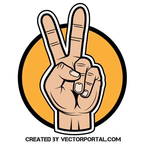 Fingers gesture victory sign Royalty Free Stock SVG Vector and Clip Art