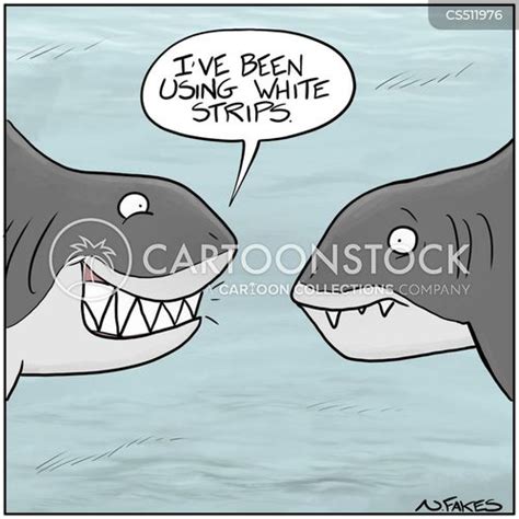 Sharks Teeth Cartoons and Comics - funny pictures from CartoonStock