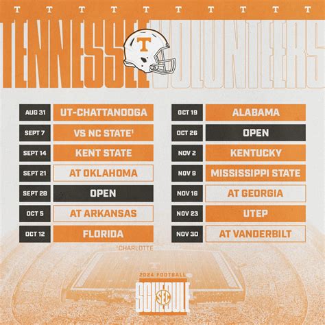 Tn Vols Football Schedule 2024 Printable Pdf - Cathee Charlene