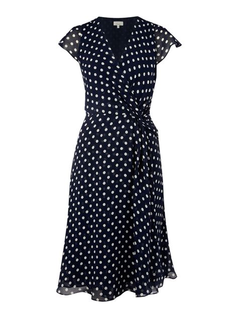 Linea Polka Dot Dress in Black (navy) | Lyst