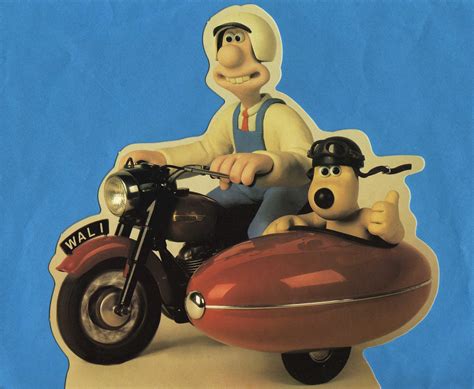 Wallace and Gromit in their sidecar, Portico Designs ltd, 1995, © Wallace & Gromit ltd ...