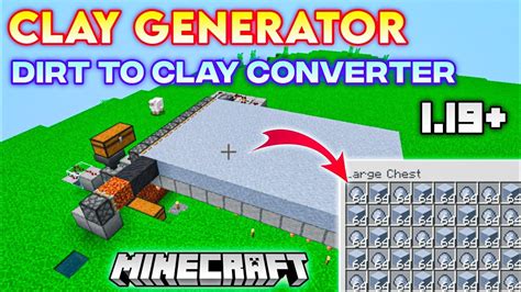 Minecraft 1.19 CLAY FARM/GENERATOR | How To Turn DIRT Into CLAY Minecraft | Mud Clay Farm - YouTube