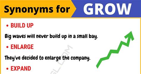 100+ Synonyms for "Grow" with Examples | Another Word for “Grow” • 7ESL