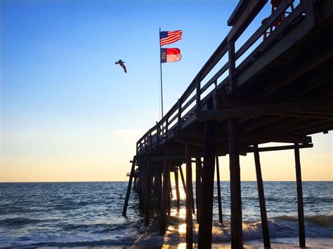 Sunrise over Outer Banks Fishing Pier in Nags Head, NC Outer Banks Beach, Thank You Veteran, Obx ...