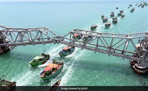 Construction For Pamban Rail Bridge Connecting Tamil Nadu Begins