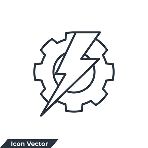 electrical icon logo vector illustration. gear engineering symbol ...