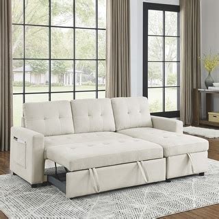 78.5" Sleeper Sofa Bed Reversible Sectional Sofa Couch - Bed Bath & Beyond - 39021371