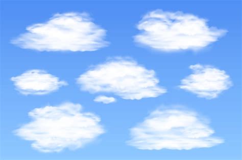 Collezione di nuvole realistiche | Vettore Gratis
