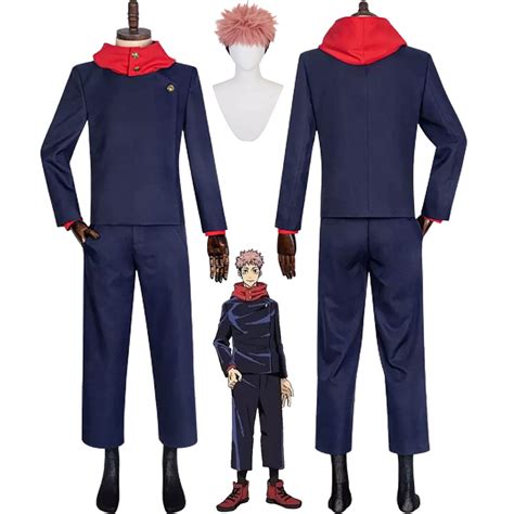 Buy Anime Jujutsu Kaisen Itadori Yuji Cosplay Costume Outfit Ryomen ...