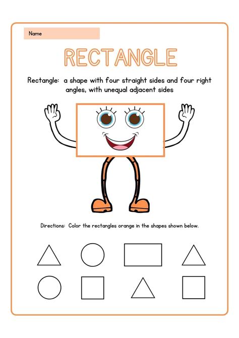 Rectangle Shape Activities Free Worksheets Printable For Kindergarten ...