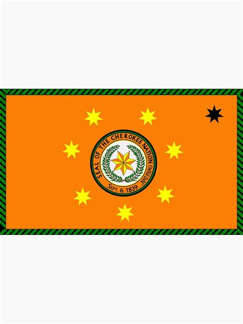 "Flag of the Cherokee Nation" Sticker for Sale by ArgosDesigns | Redbubble