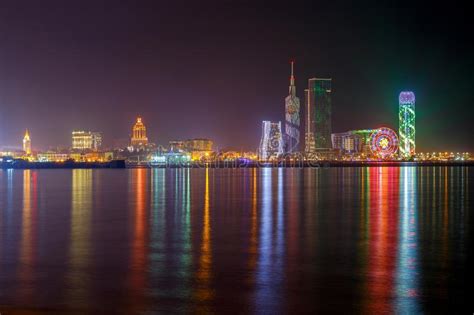 Batumi. View of the City at Sunset. Stock Image - Image of skyscrapers ...