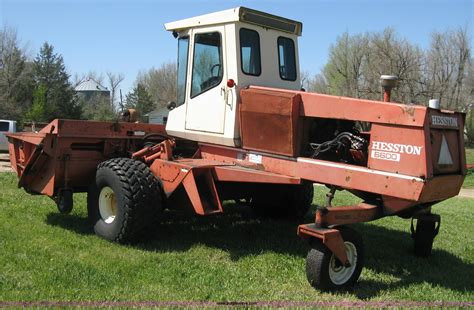 Hesston 6600 self-propelled swather in Canton, KS | Item E3448 sold | Purple Wave