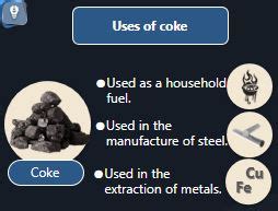 Describe characteristics and uses of coke